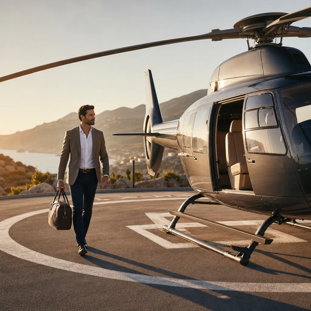 Portrait-to-helicopter boarding concept