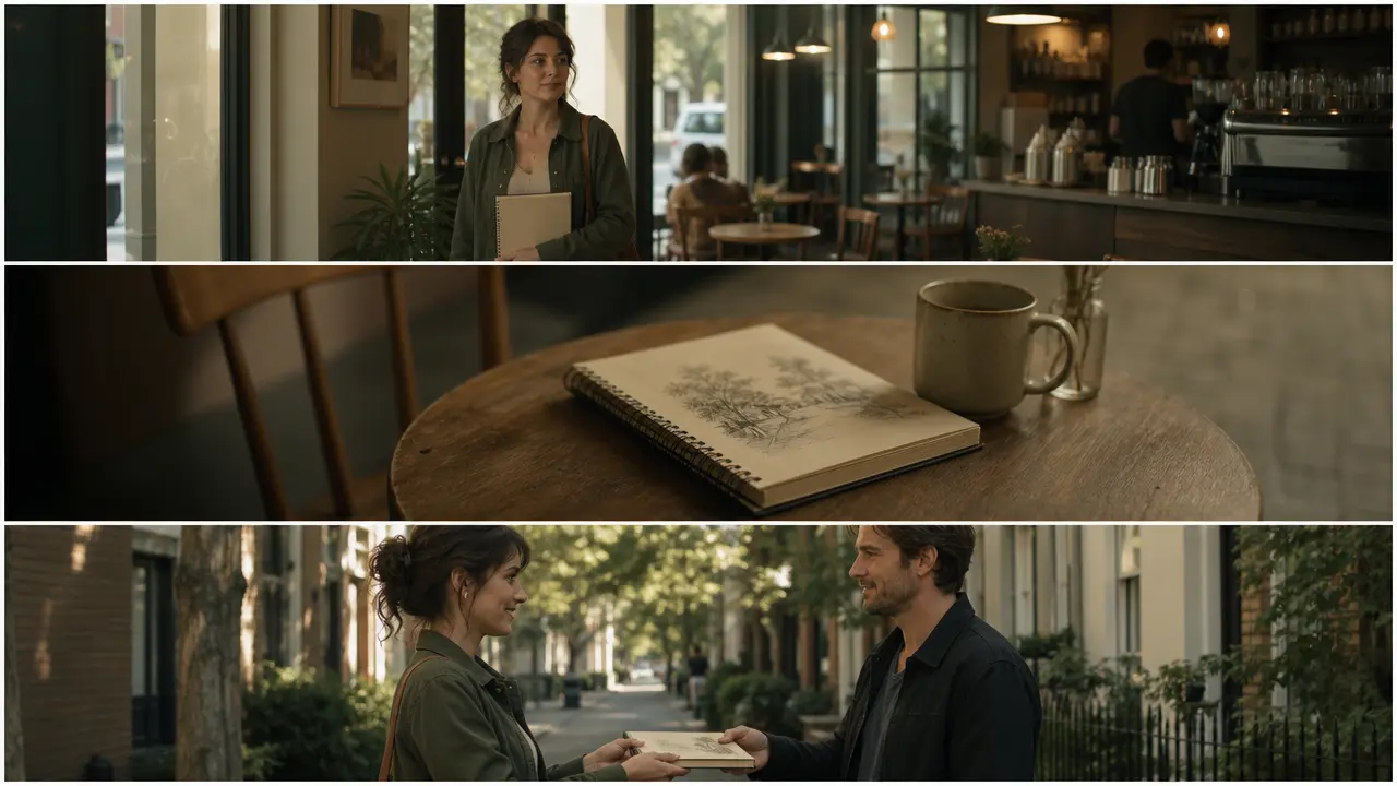 Three-beat original cafe short-drama storyboard