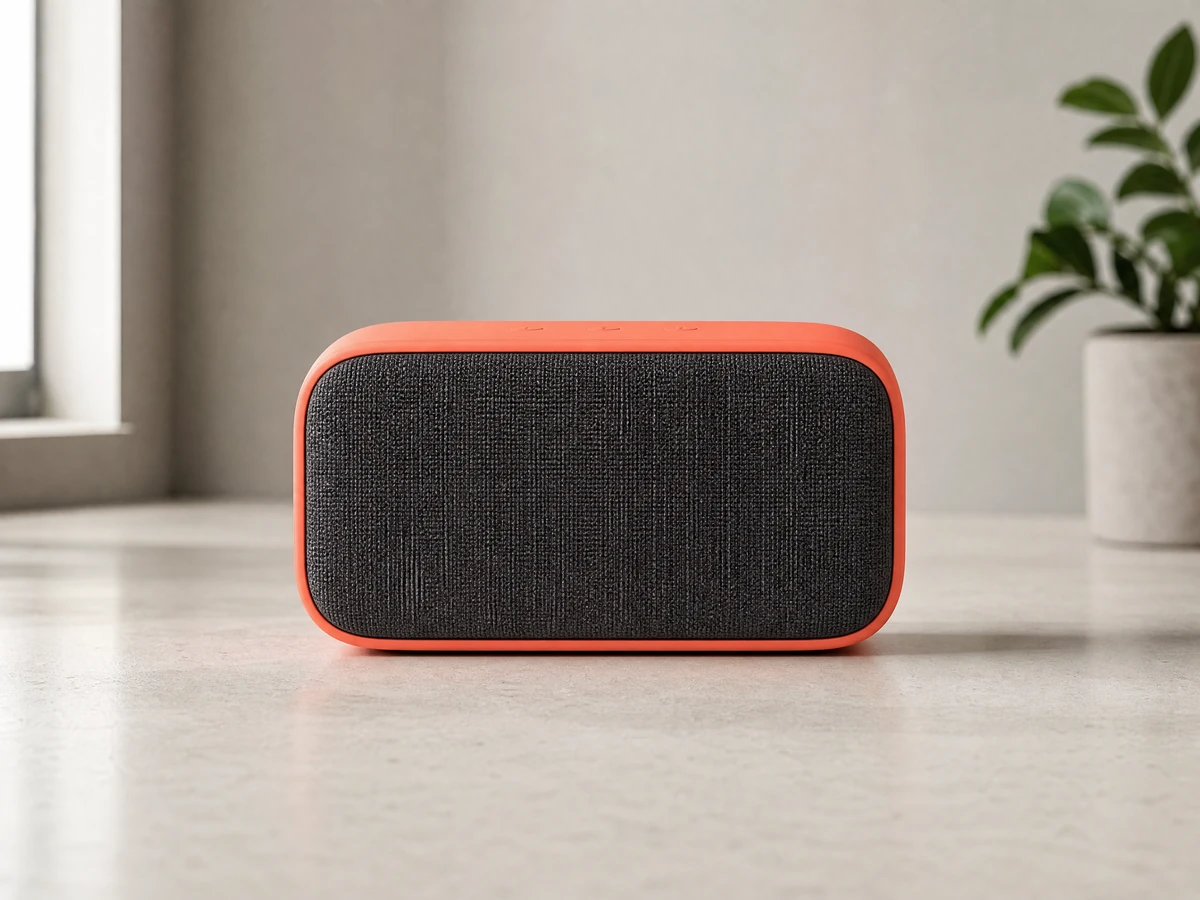 Product photo on a desk before background removal