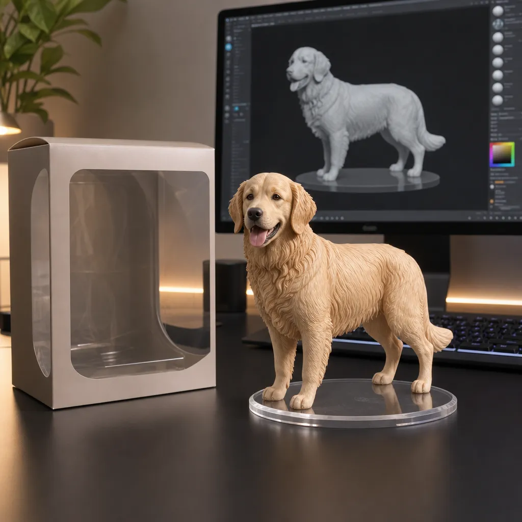 Desktop 3D figurine display