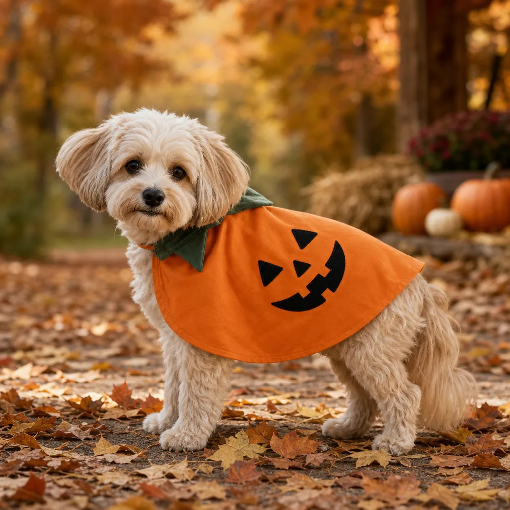 Pumpkin pet costume concept