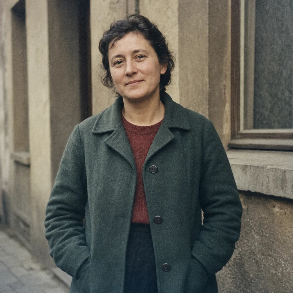 Restrained colorization concept for a scanned street portrait