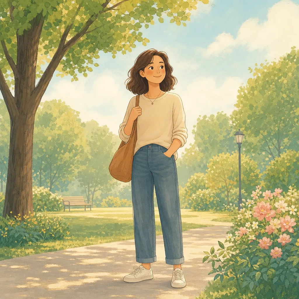 Family-friendly park illustration concept